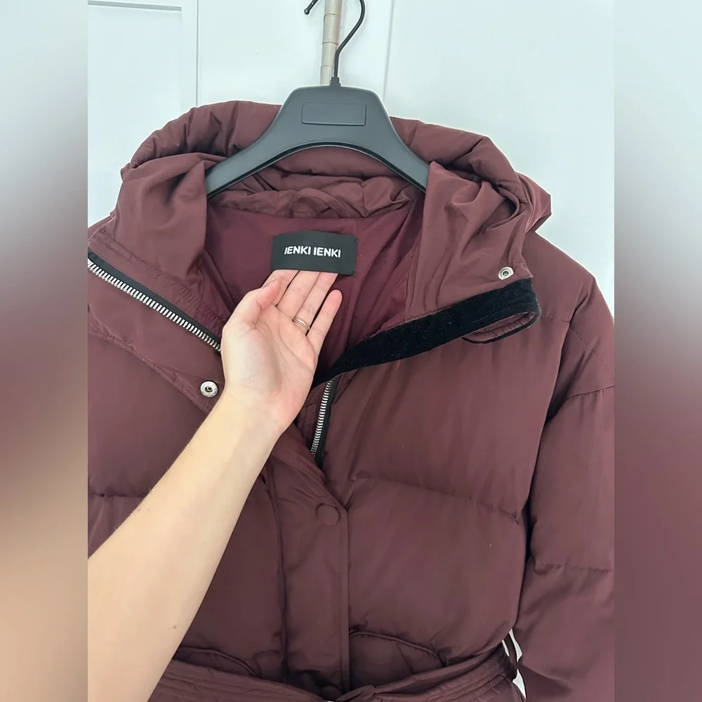 SOLD! SOLD! IENKI IENKI Puffer Jacket in Bordeaux Nylon Size M - Picture 9 of 16
